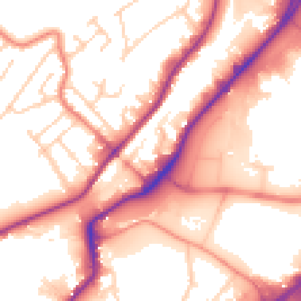 Daytime road noise heatmap for S9 1BX