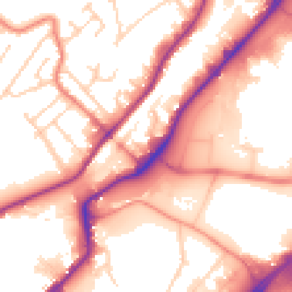 Daytime road noise heatmap for S9 1BY