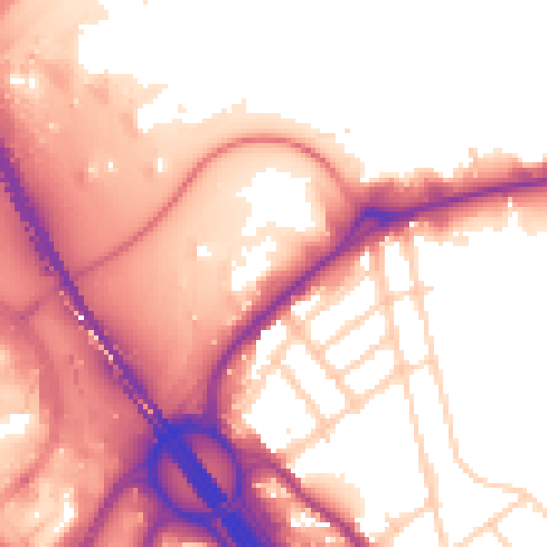 Daytime road noise heatmap for S9 1DA