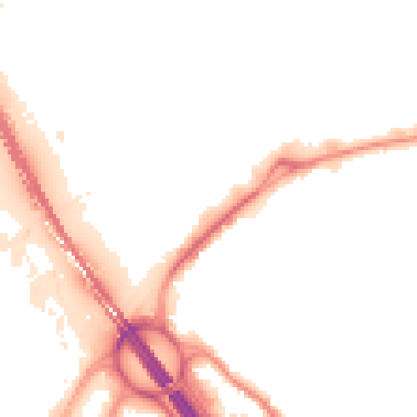 Night-time road noise heatmap for S9 1DA