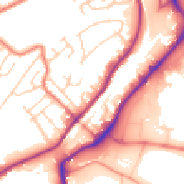 Daytime road noise heatmap for S9 1DB
