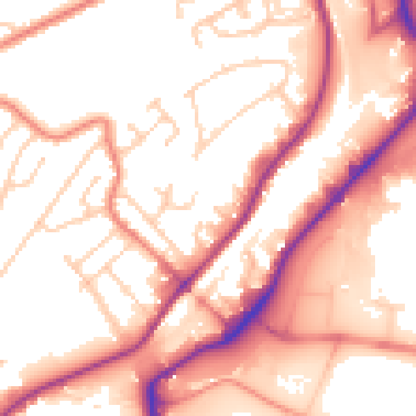 Daytime road noise heatmap for S9 1DD