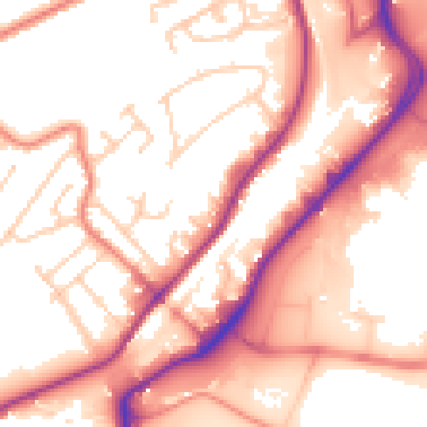Daytime road noise heatmap for S9 1DH
