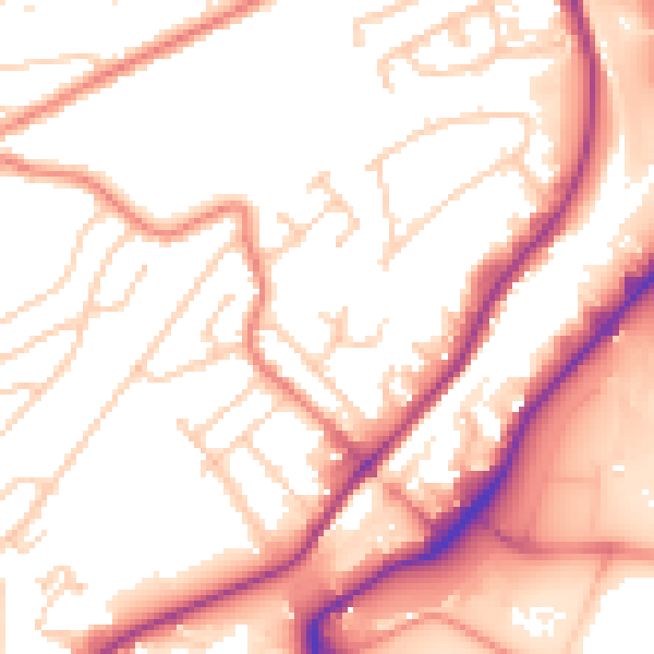 Daytime road noise heatmap for S9 1DQ