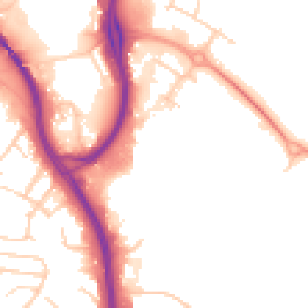 Daytime road noise heatmap for S9 1DR