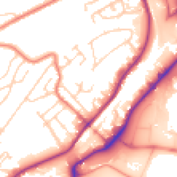 Daytime road noise heatmap for S9 1DW