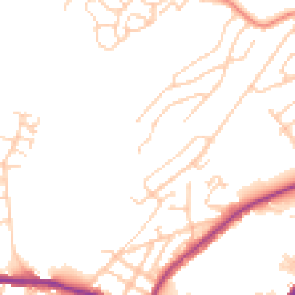 Daytime road noise heatmap for S9 1DY