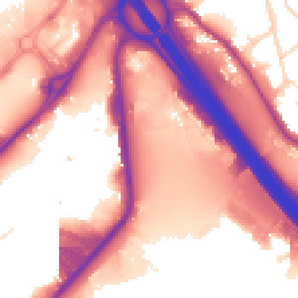 Daytime road noise heatmap for S9 1DZ