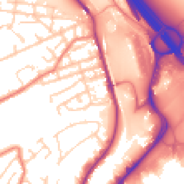 Daytime road noise heatmap for S9 1JB