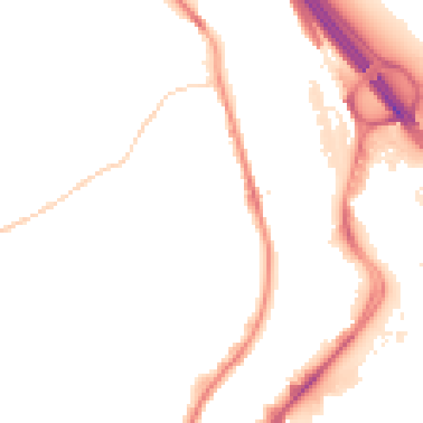 Night-time road noise heatmap for S9 1JB