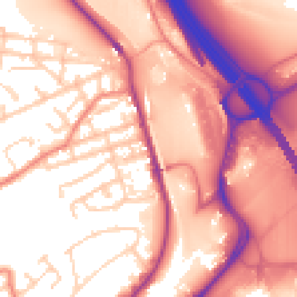 Daytime road noise heatmap for S9 1LL