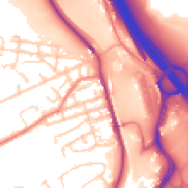Daytime road noise heatmap for S9 1LN