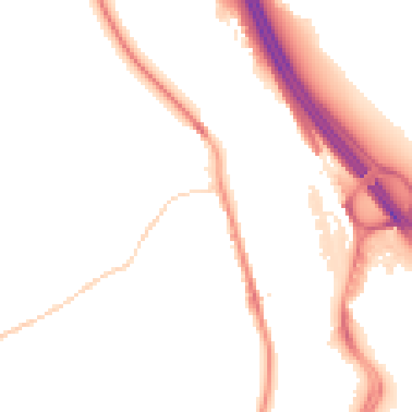 Night-time road noise heatmap for S9 1LR
