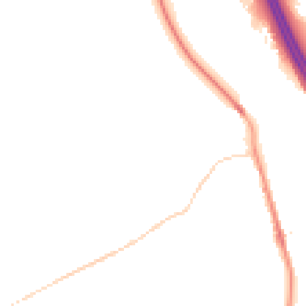 Night-time road noise heatmap for S9 1QB