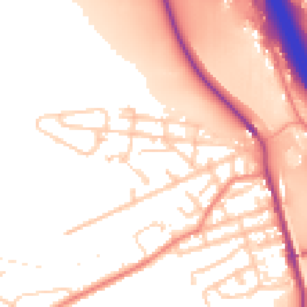 Daytime road noise heatmap for S9 1QD