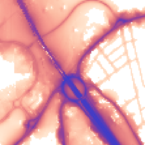 Daytime road noise heatmap for S9 1RD