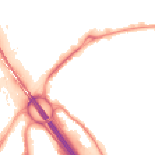 Night-time road noise heatmap for S9 1SQ