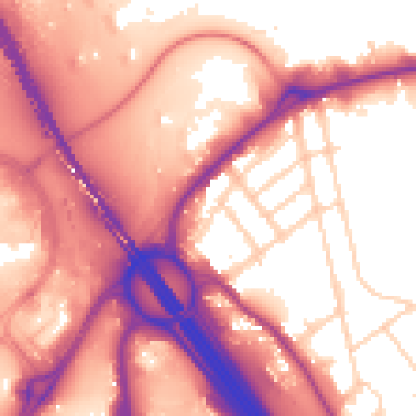 Daytime road noise heatmap for S9 1SU