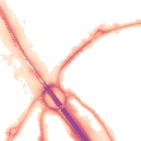 Night-time road noise heatmap for S9 1SU