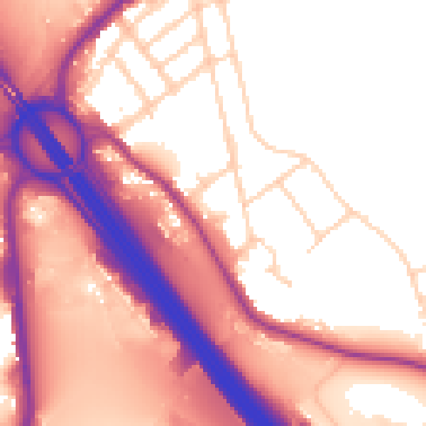 Daytime road noise heatmap for S9 1WN