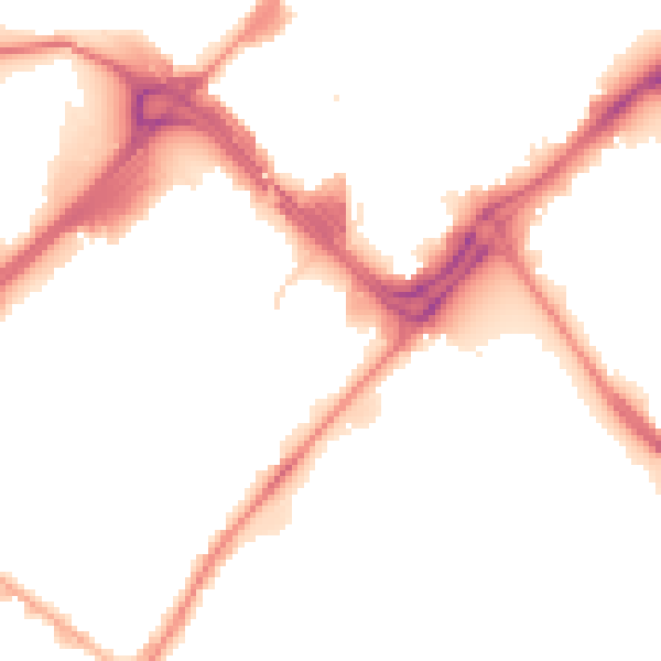 Night-time road noise heatmap for S9 2LU