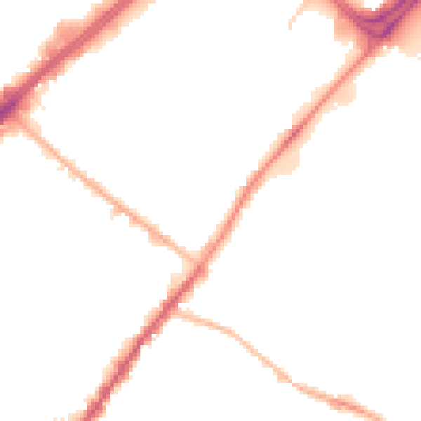 Night-time road noise heatmap for S9 2QA