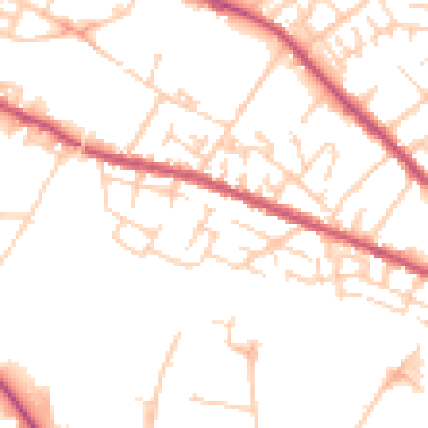 Daytime road noise heatmap for S9 3AR