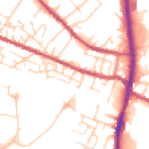 Daytime road noise heatmap for S9 3DF