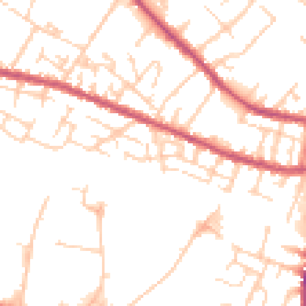Daytime road noise heatmap for S9 3DH