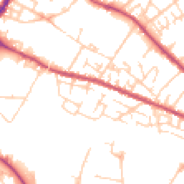 Daytime road noise heatmap for S9 3FY