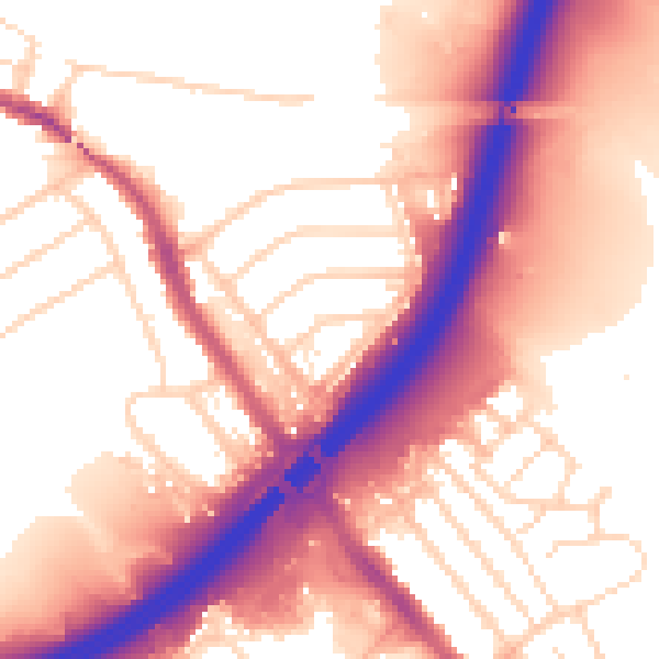 Daytime road noise heatmap for S9 4AL