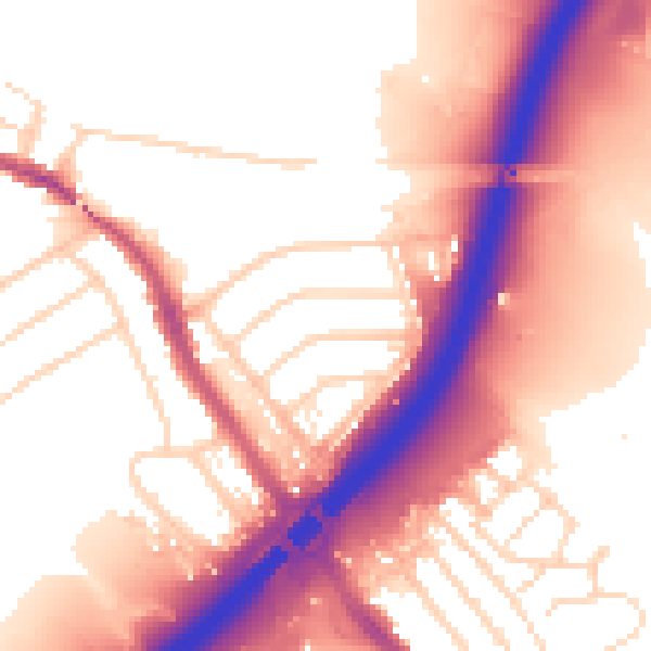 Daytime road noise heatmap for S9 4AN