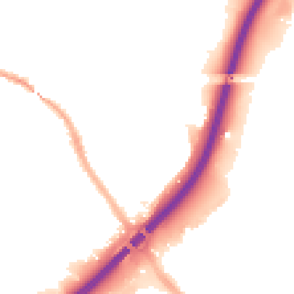 Night-time road noise heatmap for S9 4AN