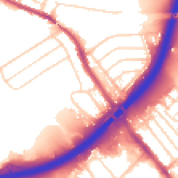 Daytime road noise heatmap for S9 4BG