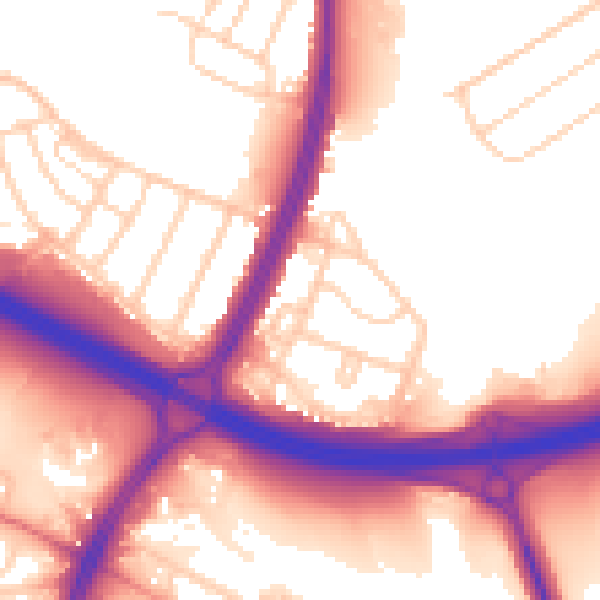 Daytime road noise heatmap for S9 4EJ