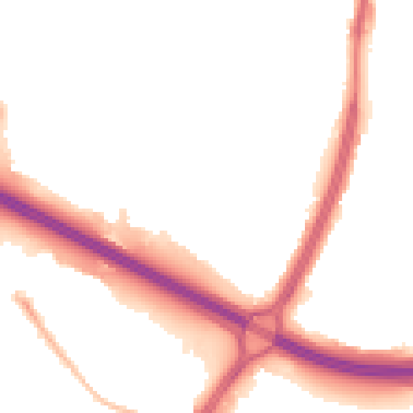Night-time road noise heatmap for S9 4GF