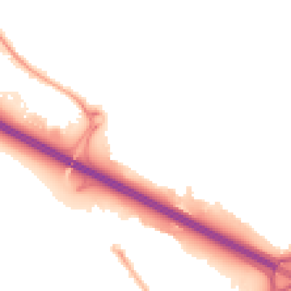 Night-time road noise heatmap for S9 4GY