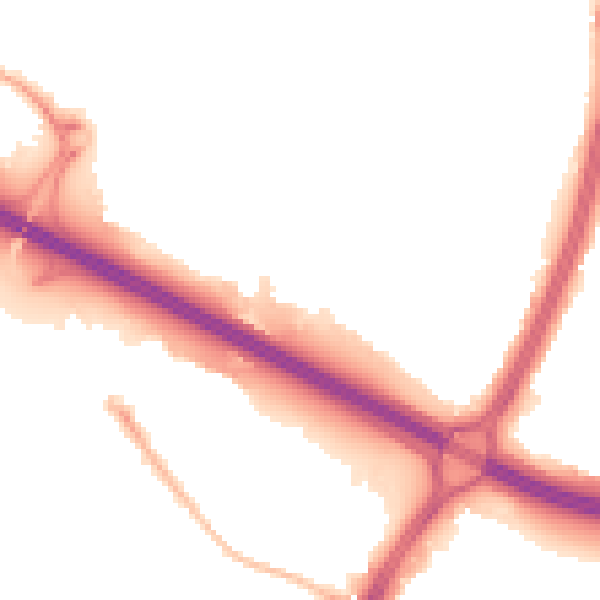 Night-time road noise heatmap for S9 4HA