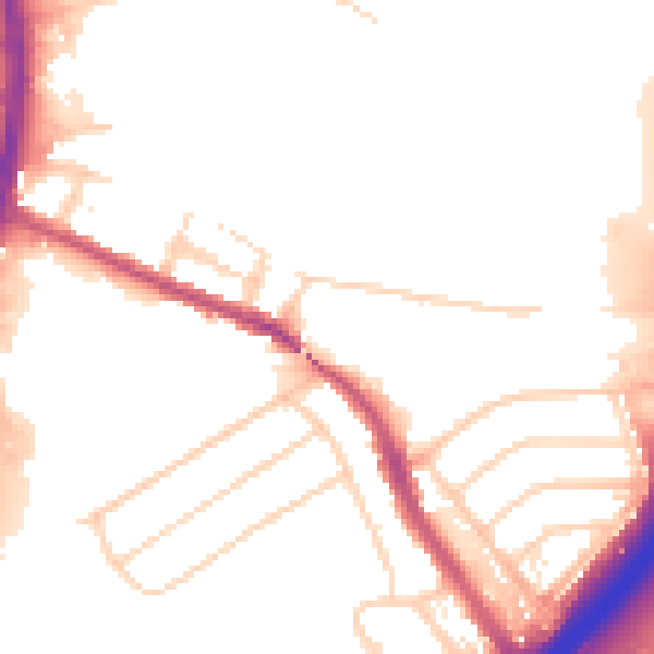 Daytime road noise heatmap for S9 4NT