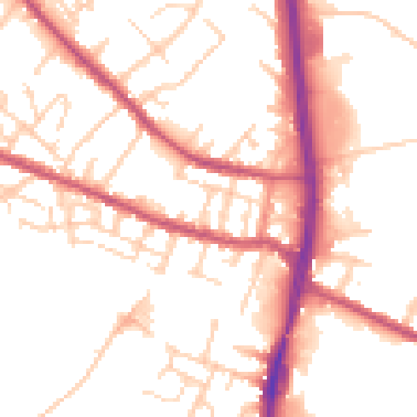 Daytime road noise heatmap for S9 4RJ