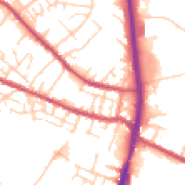 Daytime road noise heatmap for S9 4RN
