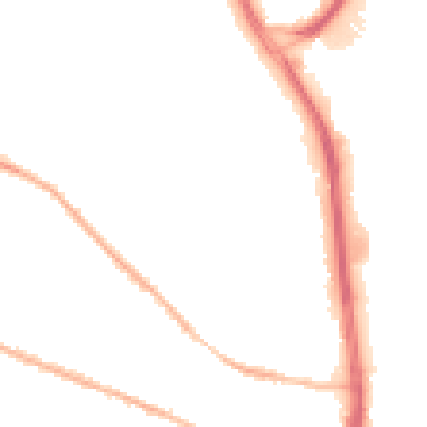 Night-time road noise heatmap for S9 5BX