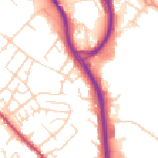 Daytime road noise heatmap for S9 5FL