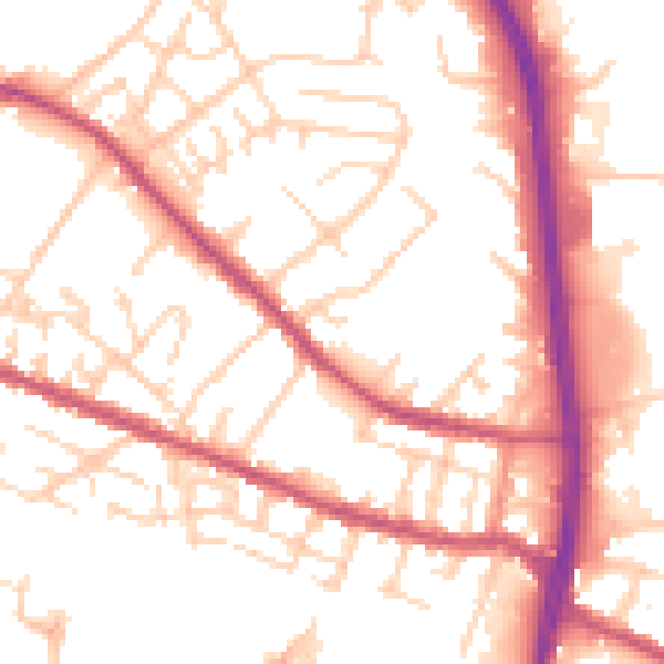 Daytime road noise heatmap for S9 5FT