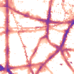 Night-time road noise heatmap for SE1 0EW