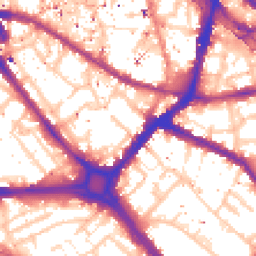 Daytime road noise heatmap for SE1 4QN