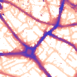 Daytime road noise heatmap for SE1 4QZ
