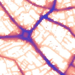 Daytime road noise heatmap for SE1 4SQ