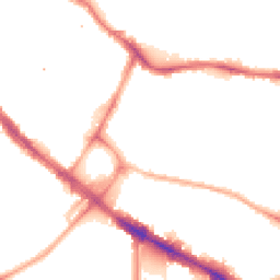 Night-time road noise heatmap for SE1 5TB