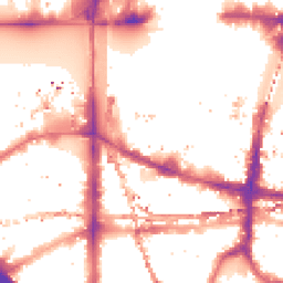 Night-time road noise heatmap for SE1 9JJ